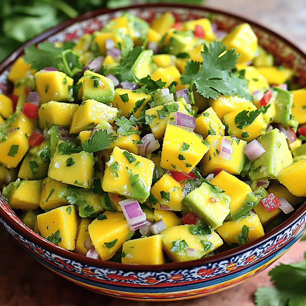 Mango Salsa with Avocado Simple and Fresh Recipe