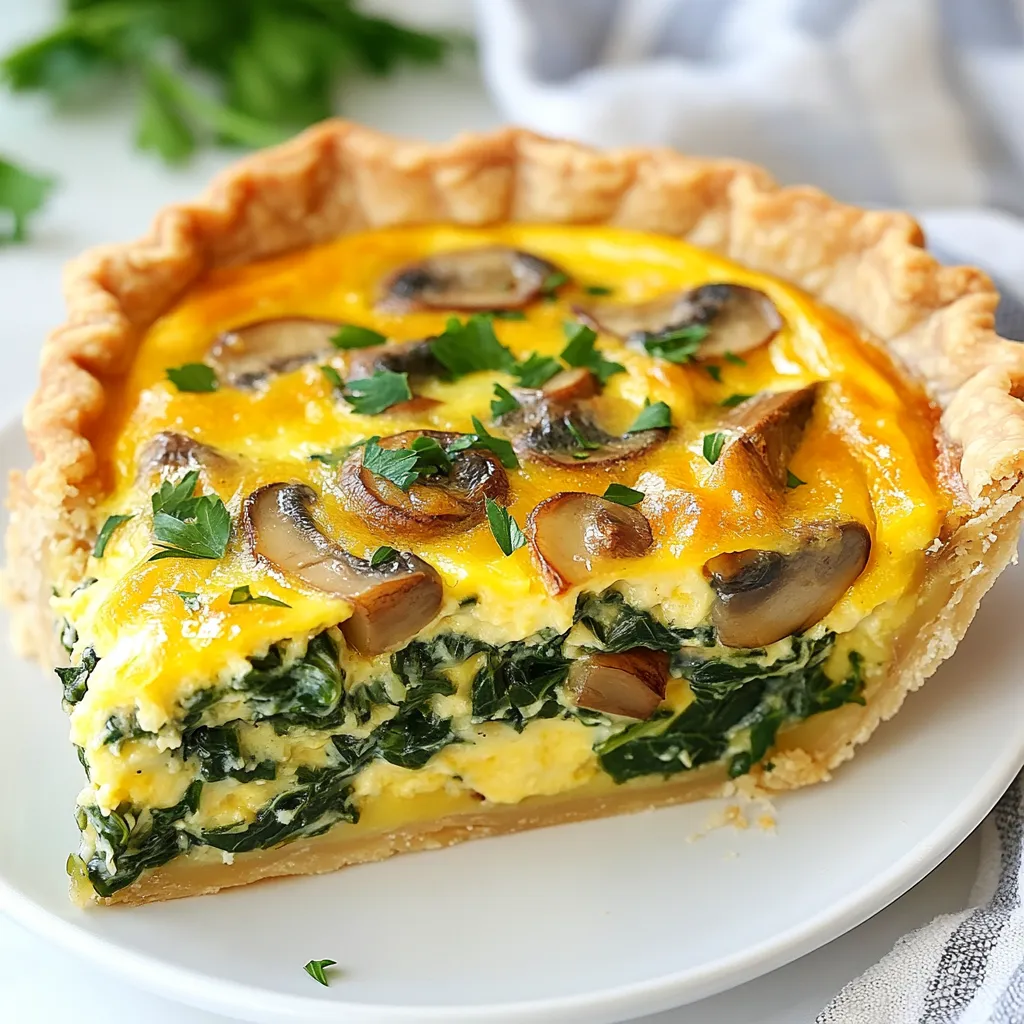 Spinach Mushroom Quiche Simple and Flavorful Dish