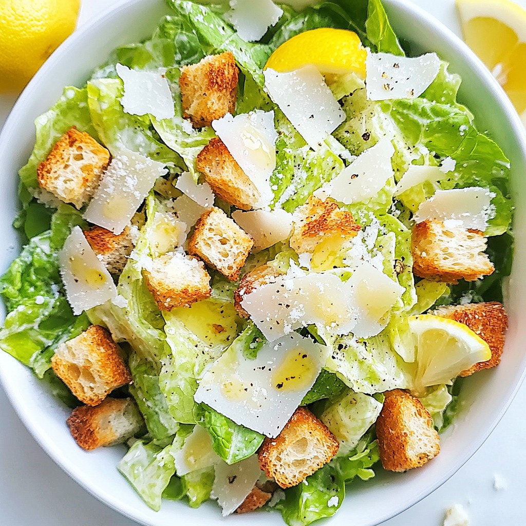Classic Caesar Salad with Homemade Dressing Delight
