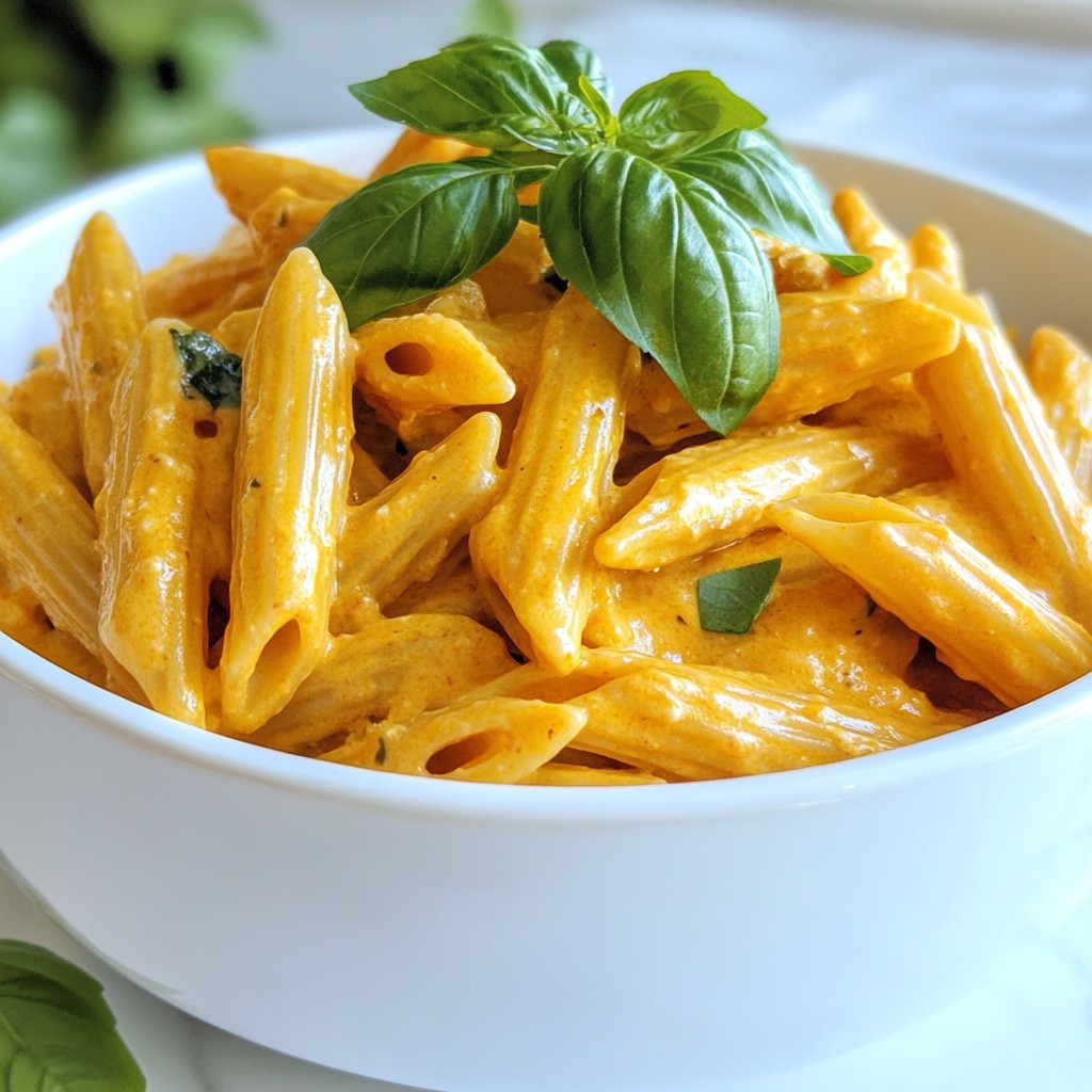 Creamy Roasted Red Pepper Pasta Simple and Delicious
