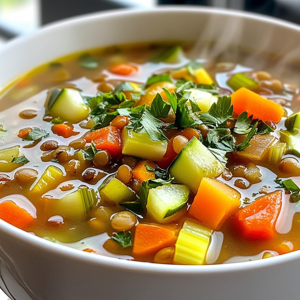 Veggie Packed Lentil Soup Healthy and Flavorful Recipe