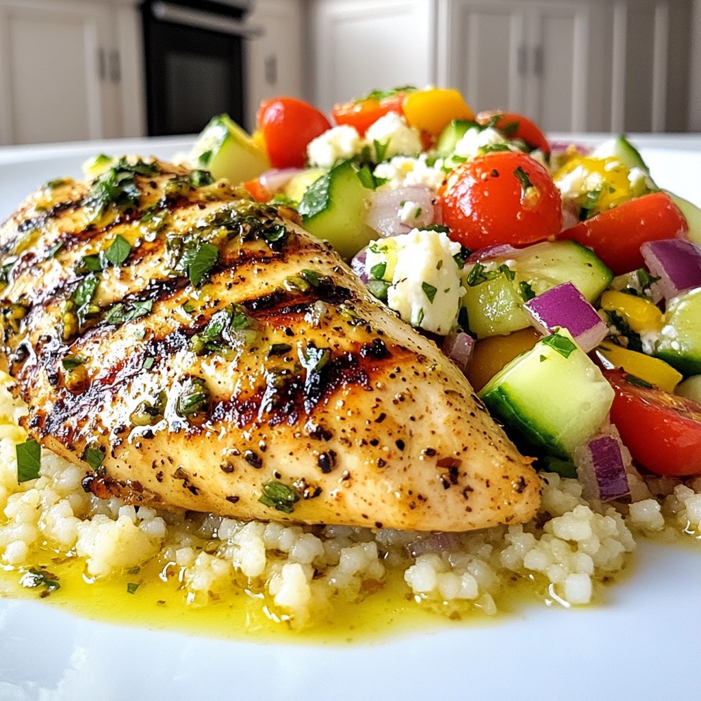Mediterranean Chicken Breast with Couscous and Feta Delight