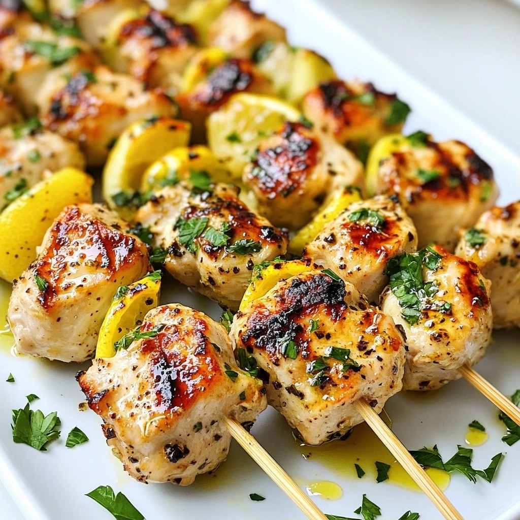 Lemon Pepper Grilled Chicken Skewers Tasty Recipe