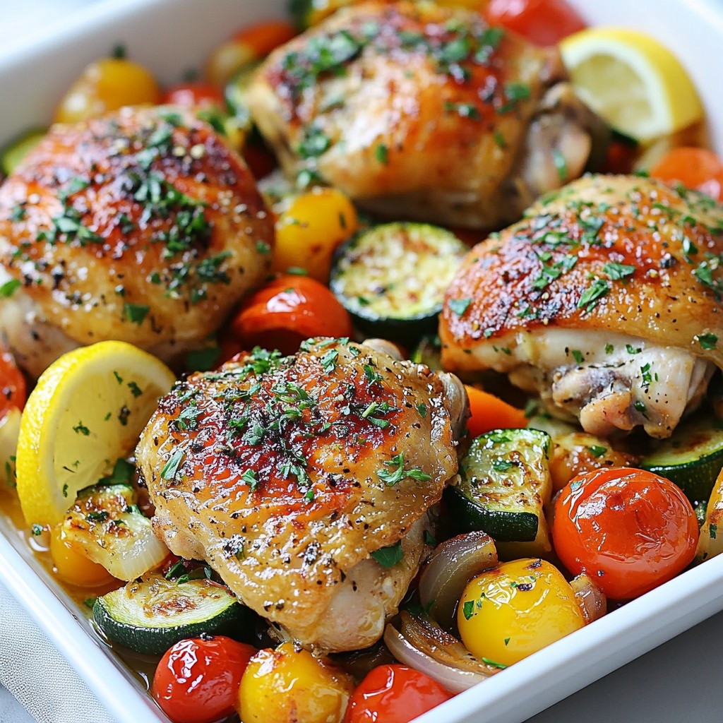 Easy One-Pan Chicken with Mediterranean Veggies Delight