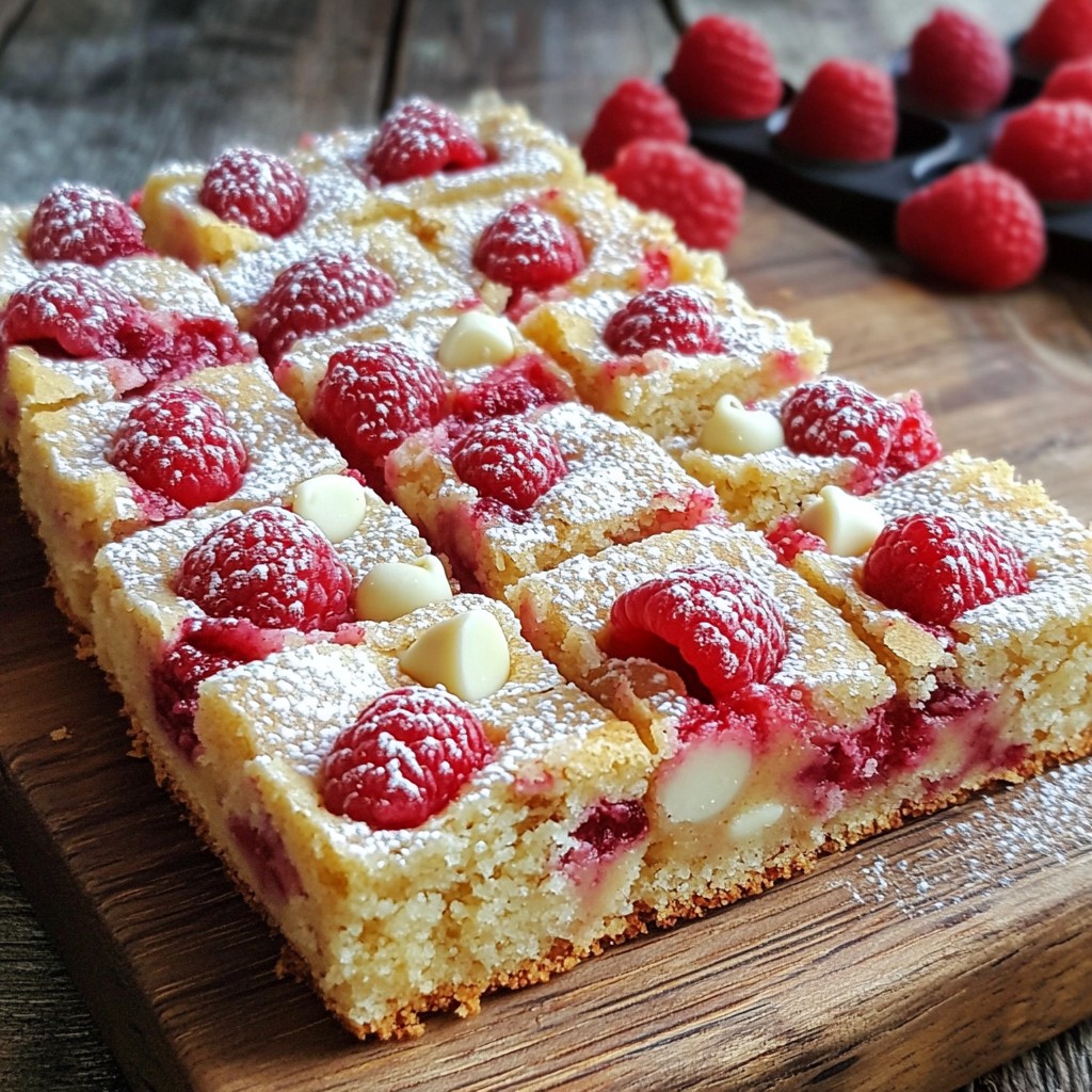 Raspberry White Chocolate Blondies Delightful Dessert Recipe