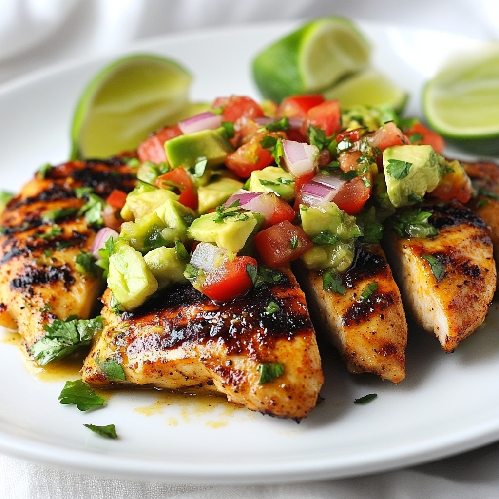 Zesty Chili Lime Chicken with Avocado Salsa Recipe