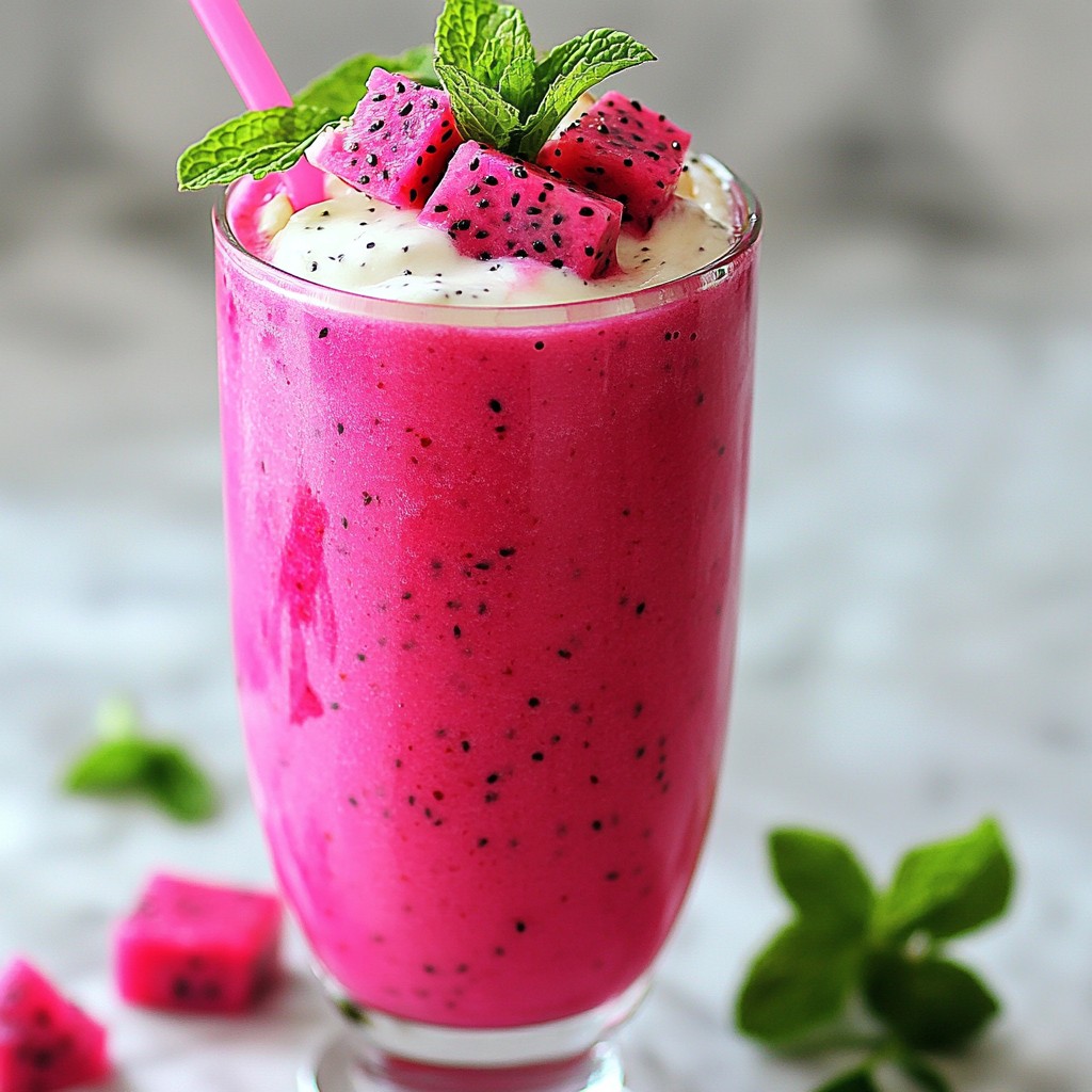 Dragon Fruit Smoothie Refreshing and Nourishing Blend