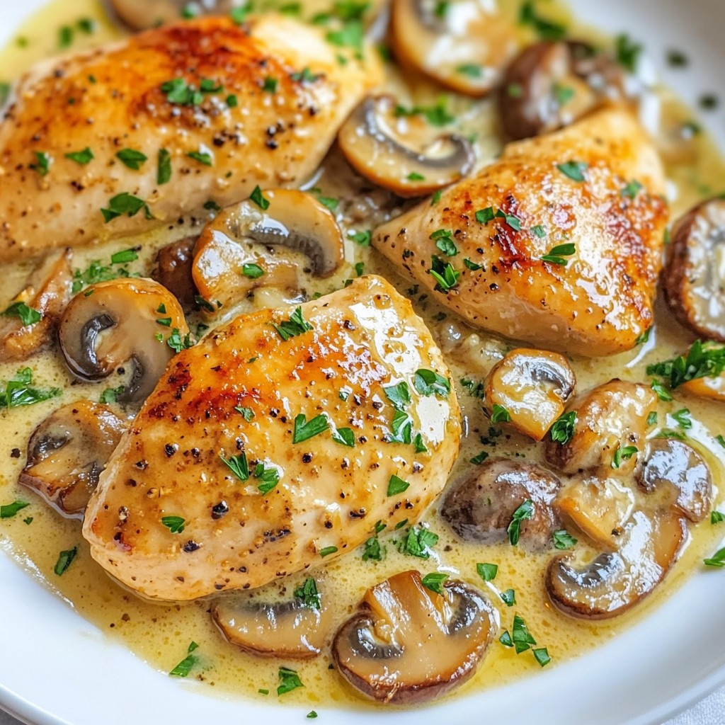 Creamy Mushroom Chicken Skillet Simple and Tasty Meal