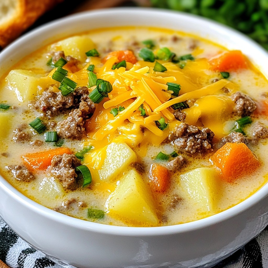 Cheeseburger Soup Hearty and Flavorful Comfort Meal