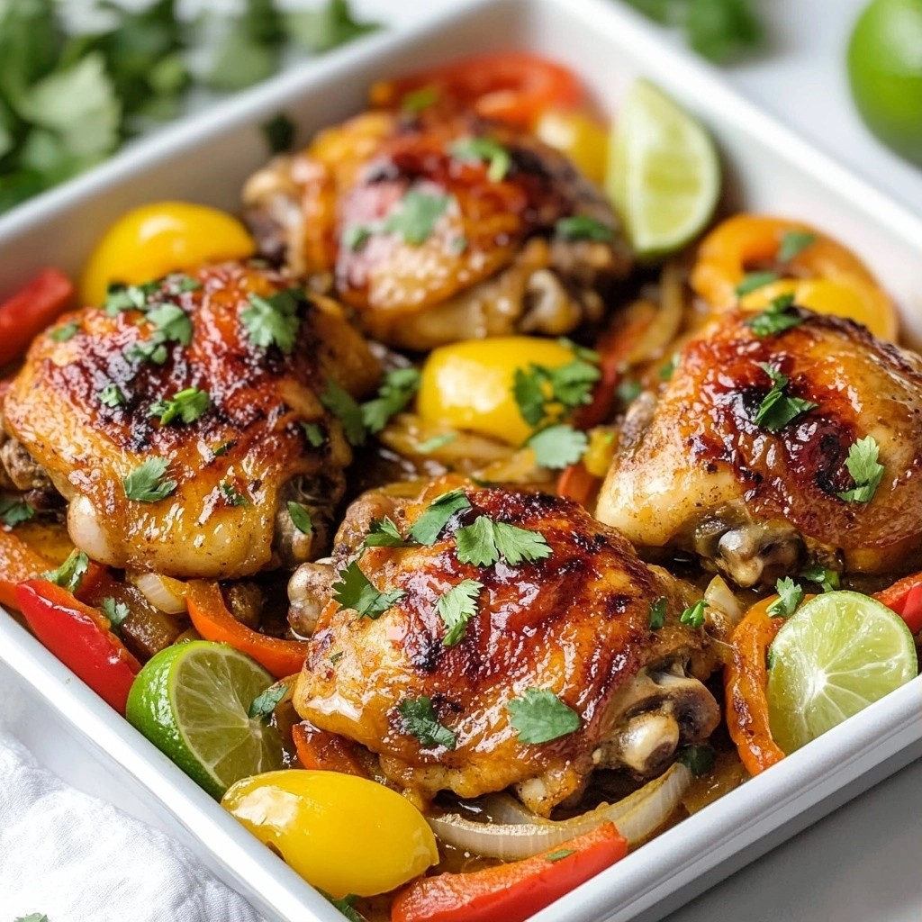 One-Pan Sweet and Spicy Chicken with Bell Peppers Delight