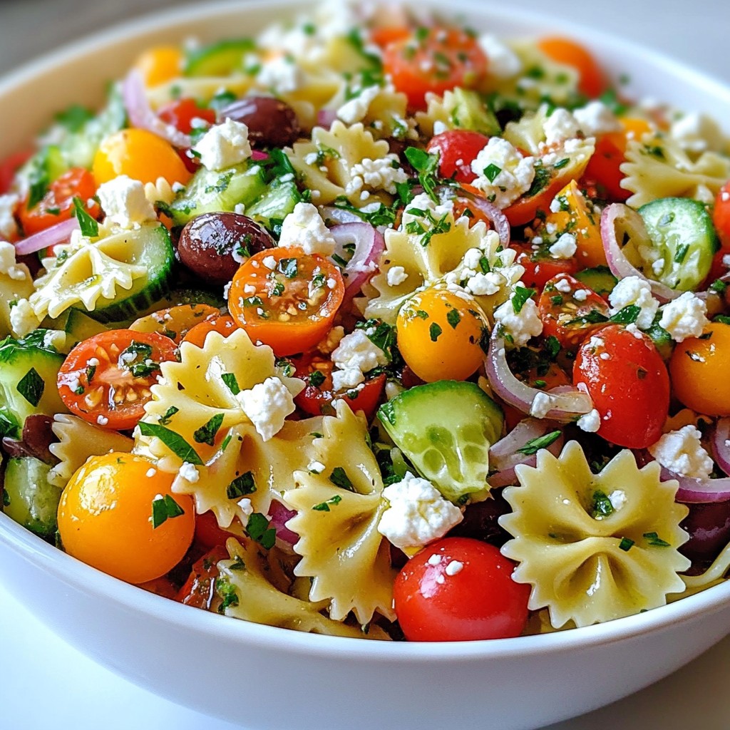 Greek Pasta Salad Tasty and Fresh Mix Recipe
