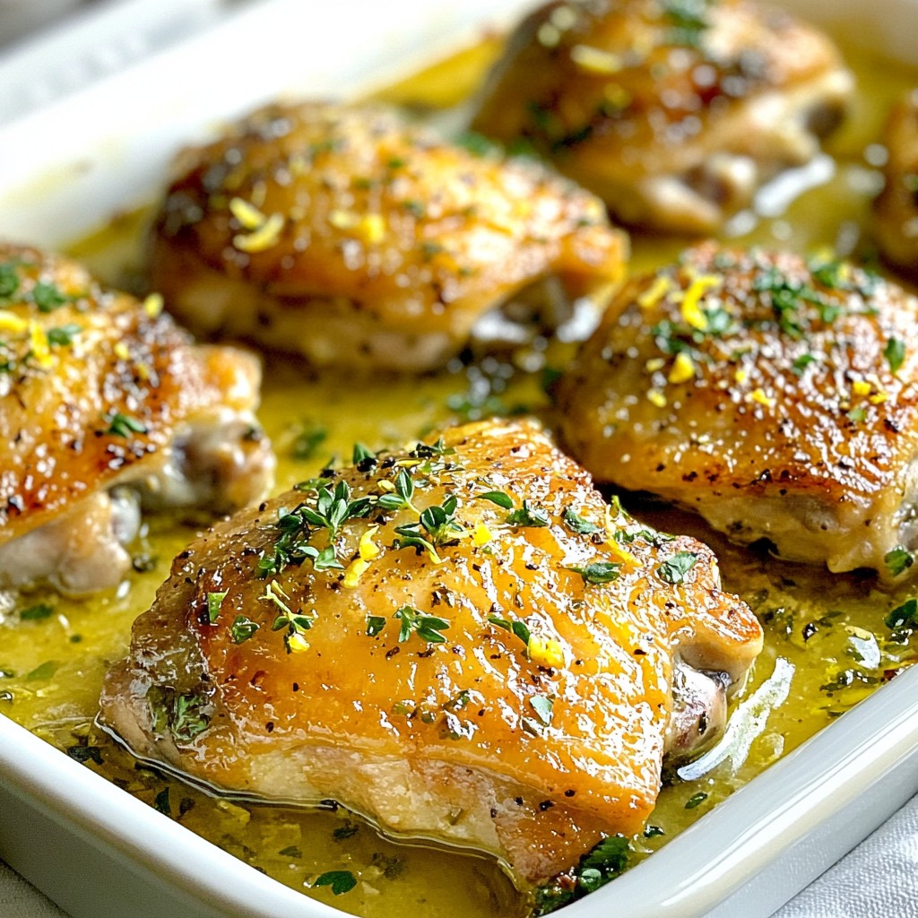 Savory Baked Chicken with Herb Lemon Sauce Recipe