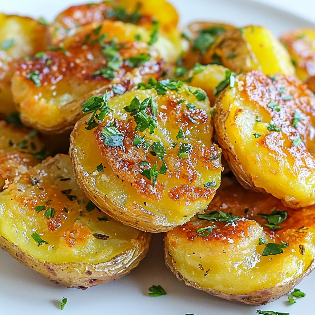 Crispy Garlic Smashed Potatoes Irresistible and Easy