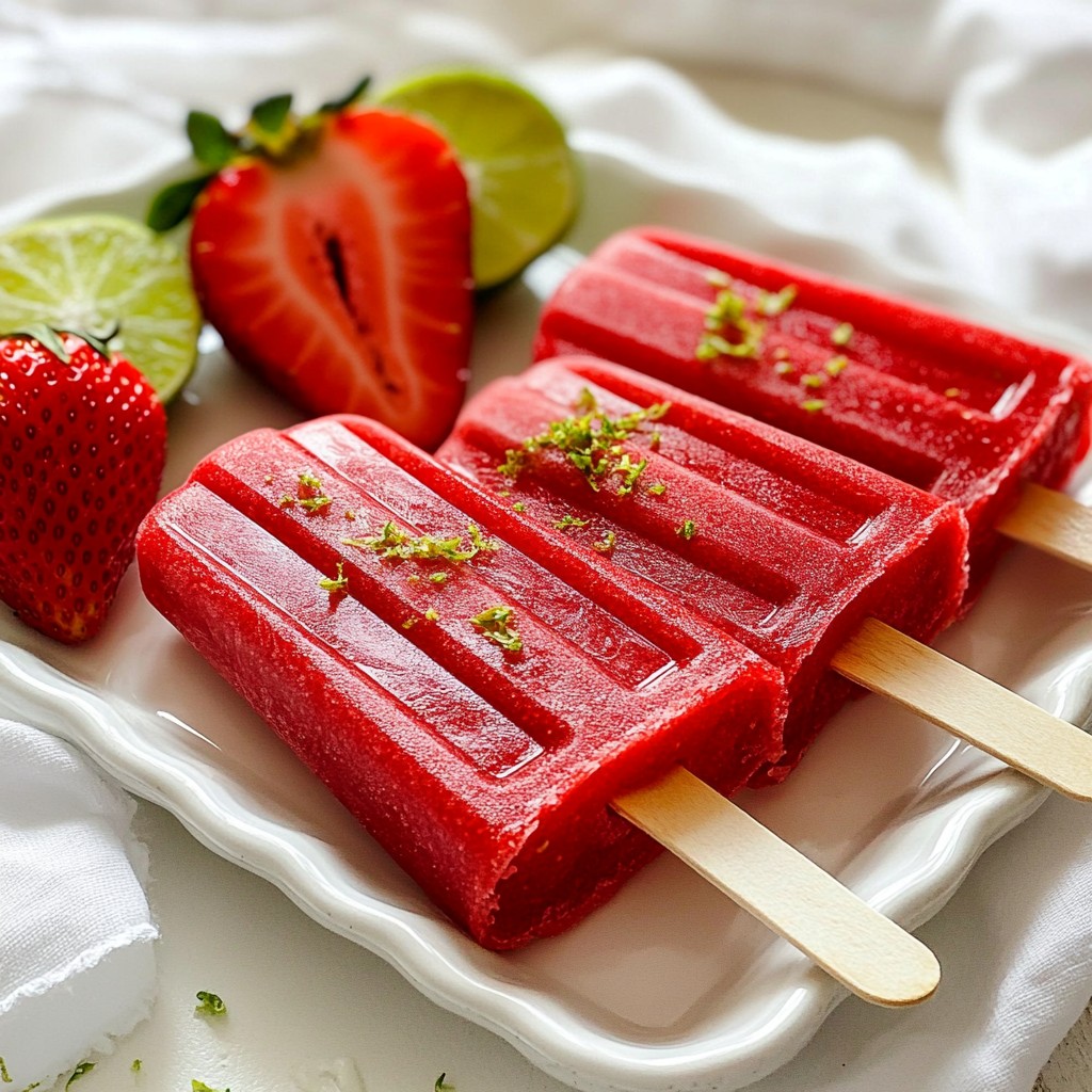 Frozen Strawberry Daiquiri Pops Refreshing Summer Treat