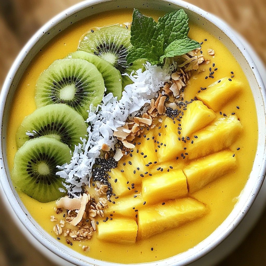 Mango Pineapple Smoothie Bowl Fresh and Fruity Recipe