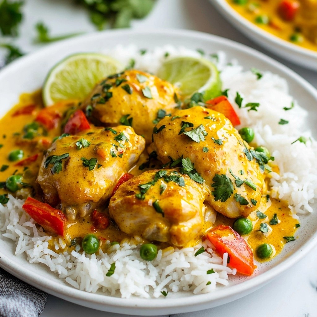 Savory One-Pan Curry Chicken with Coconut Rice Recipe