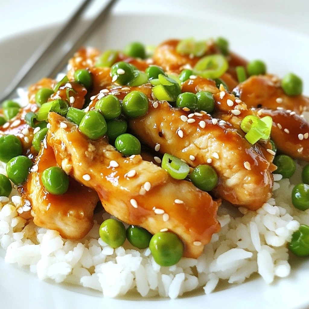 Quick Honey Soy Chicken with Green Peas Delight