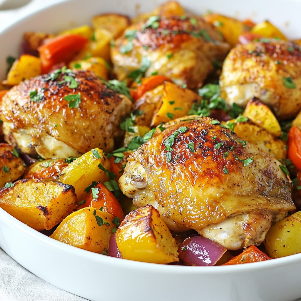 One-Pan Paprika Chicken with Sweet Potato Medley Delight
