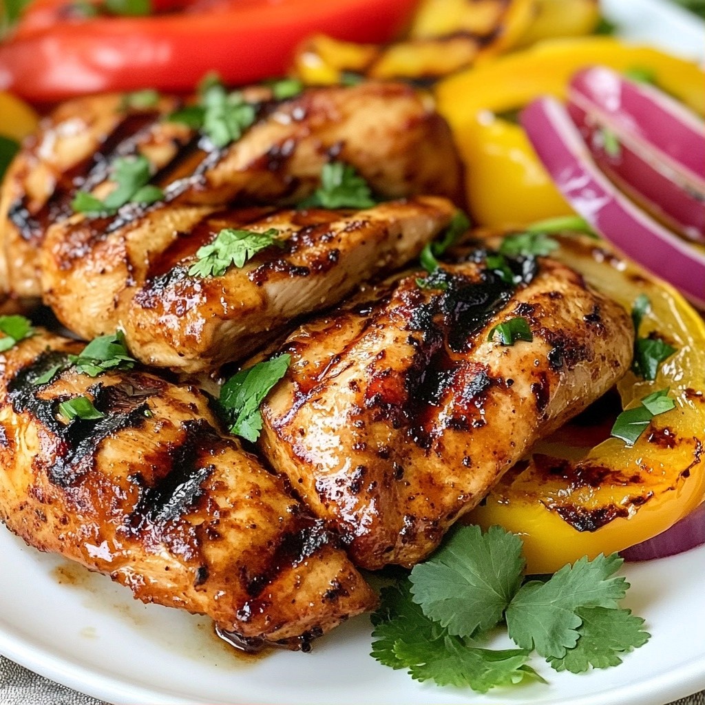 Spicy Honey Lime Grilled Chicken with Bell Peppers Delight