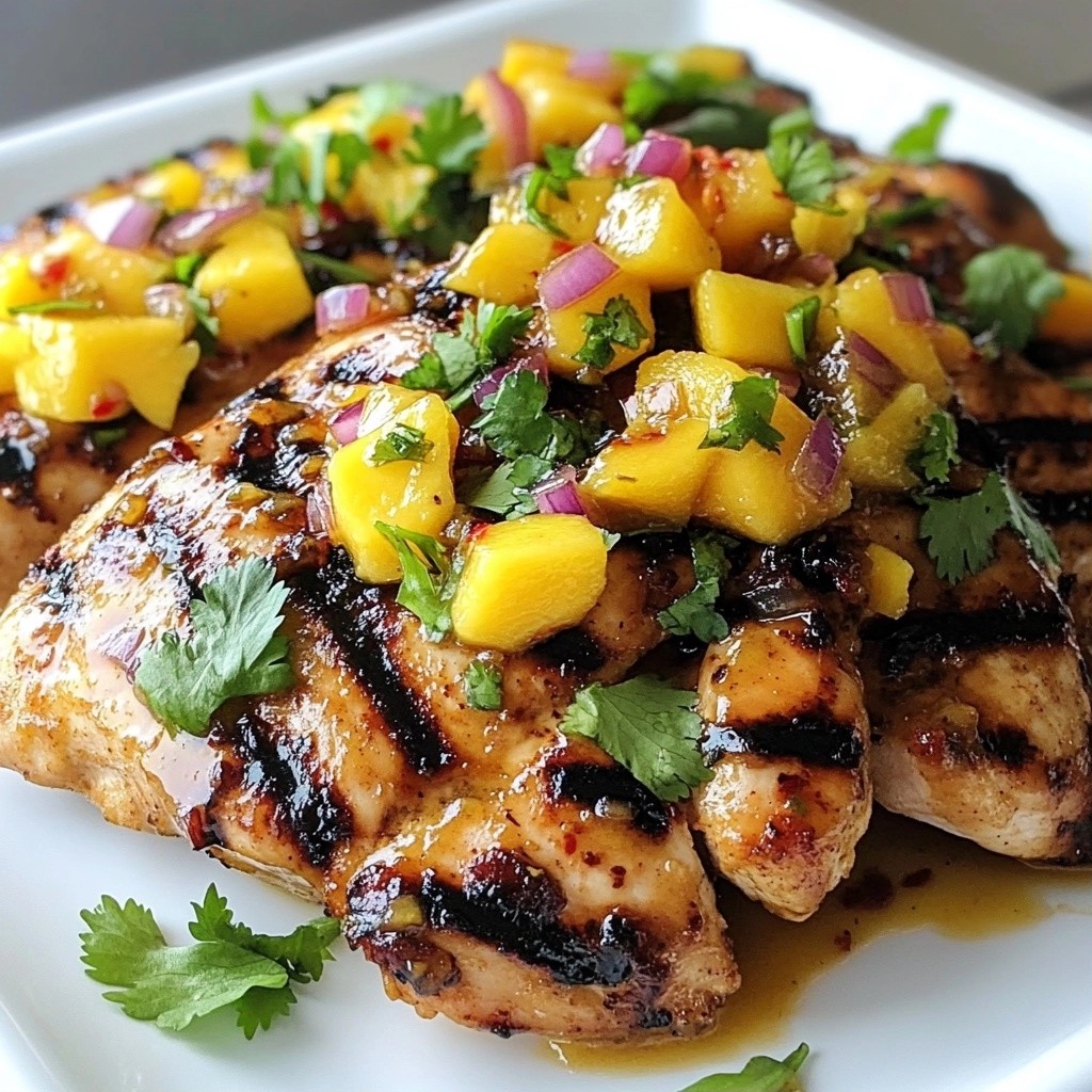 Grilled Chicken with Zesty Mango Chutney Delight