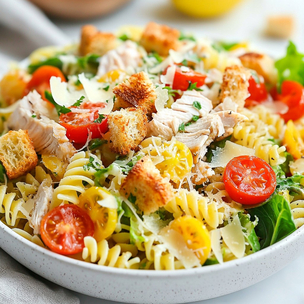 Chicken Caesar Pasta Salad Simple and Fresh Recipe