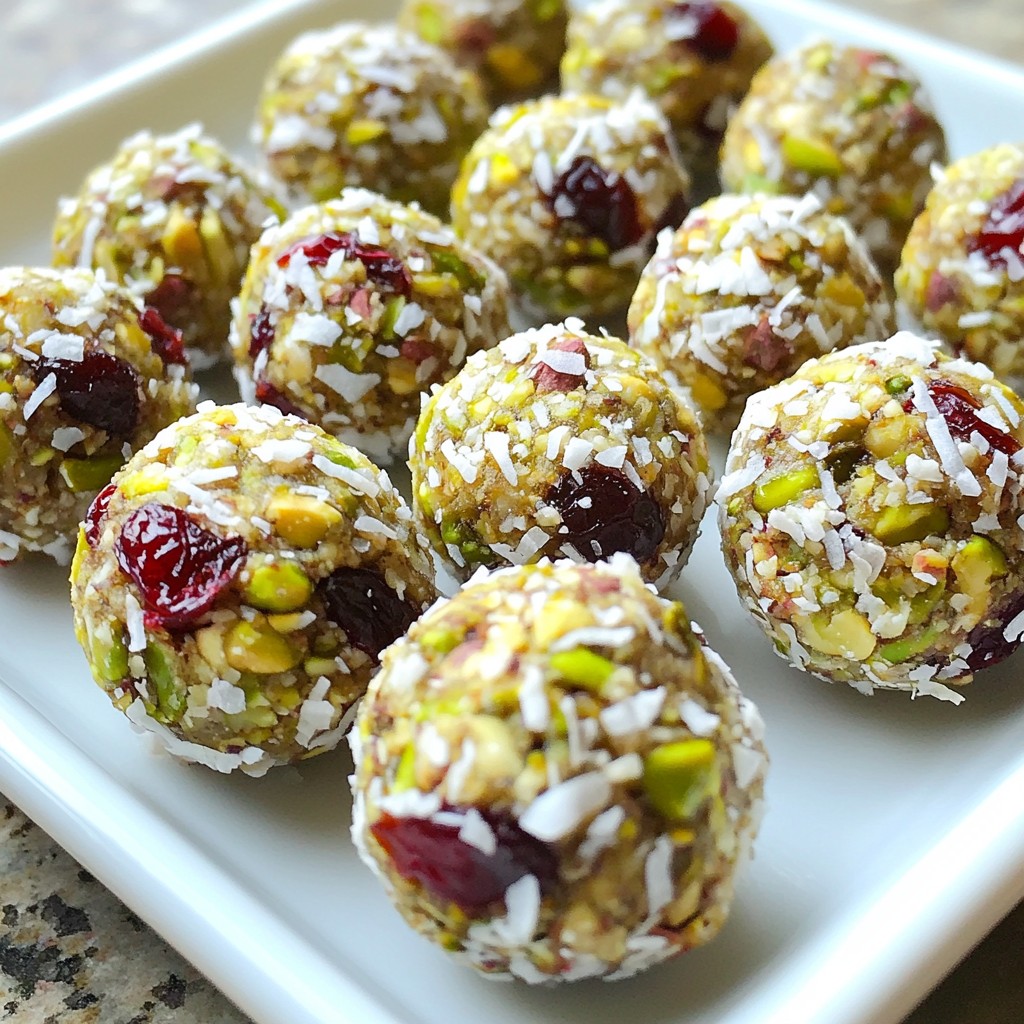 Cranberry Pistachio Energy Bites Healthy Snack Option