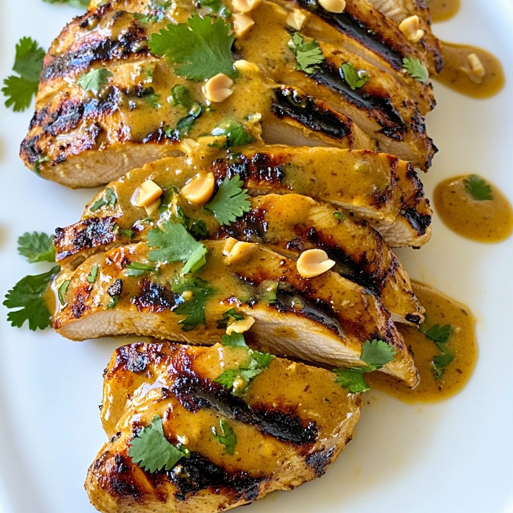 Grilled Chicken with Spicy Peanut Sauce Delight
