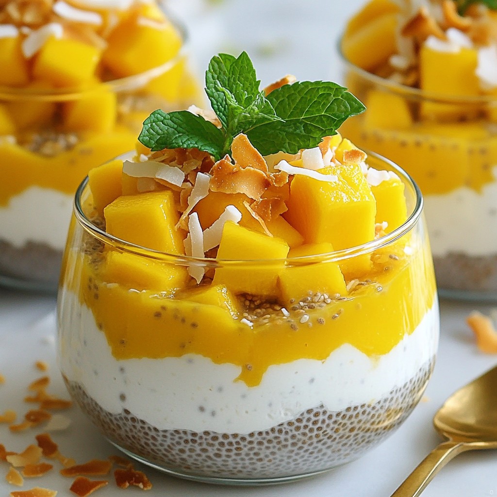 Mango Coconut Chia Parfait Tasty and Nutritious Treat