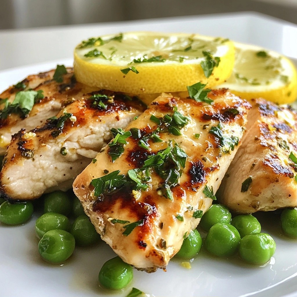 Zesty Lemon Herb Chicken Breast with Peas Delight