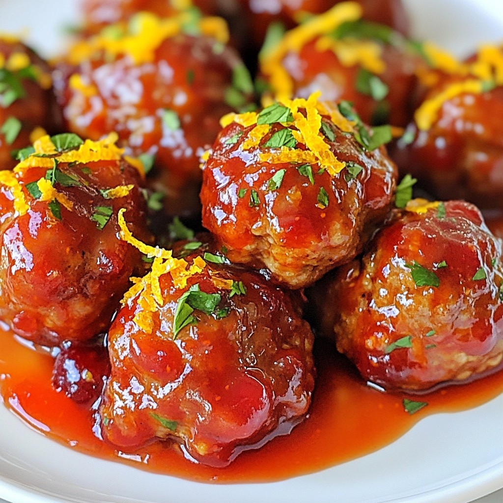 Cranberry Orange Glazed Meatballs Flavorful Dish