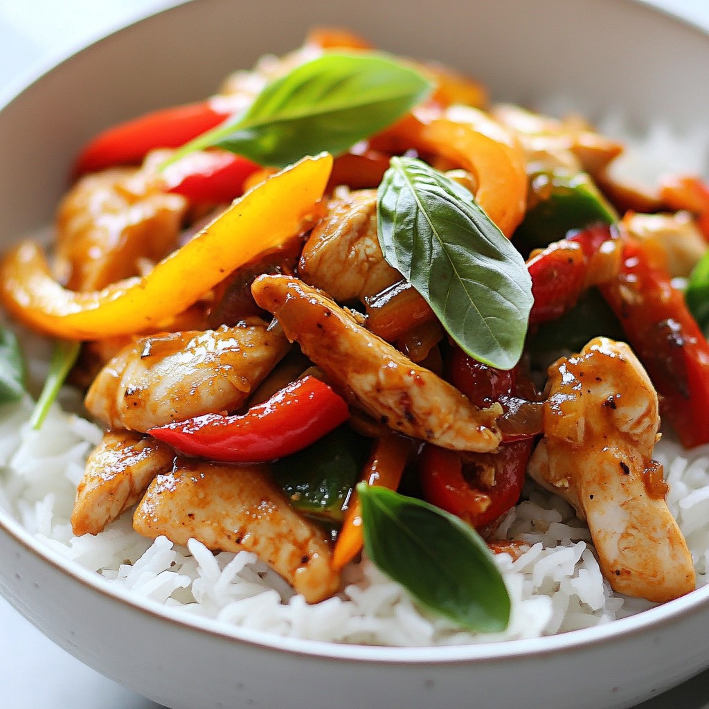 Spicy Thai Basil Chicken Flavorful and Simple Meal