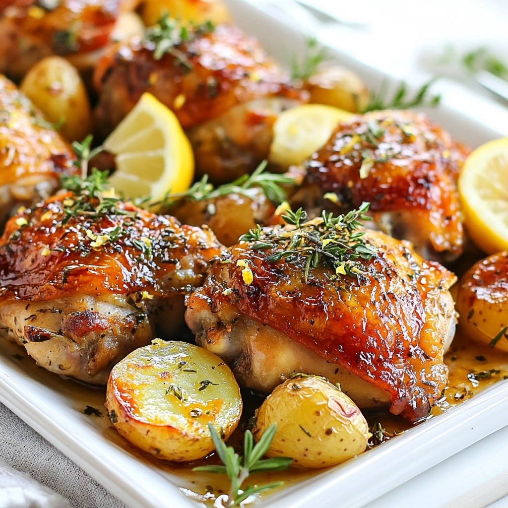 Savory Baked Chicken with Garlic Herb Potatoes Feast