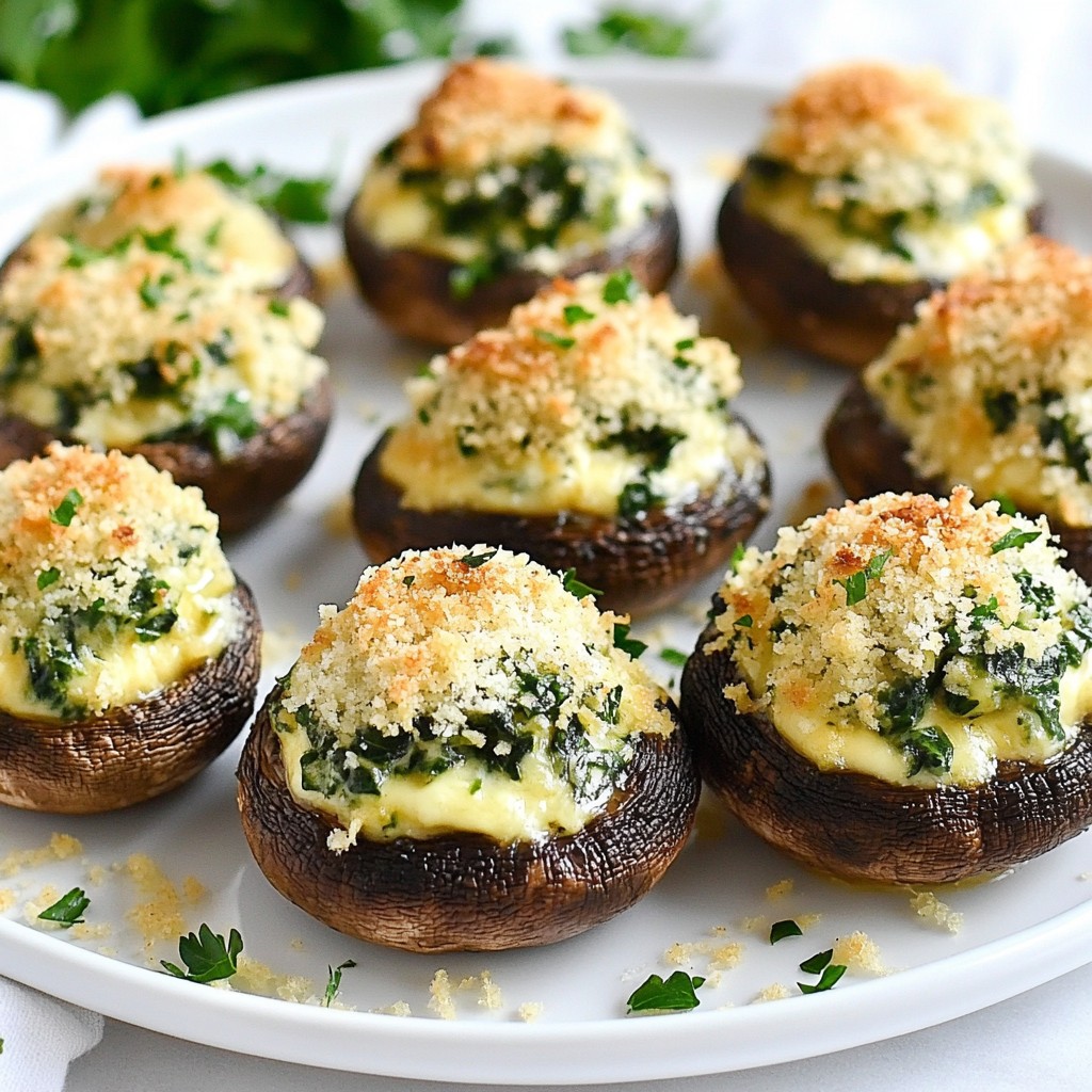 Creamy Spinach Stuffed Mushrooms Simple and Tasty Dish