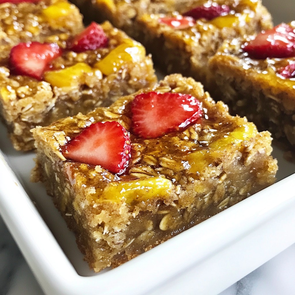Strawberry Banana Oatmeal Bars Tasty and Nutritious Snack
