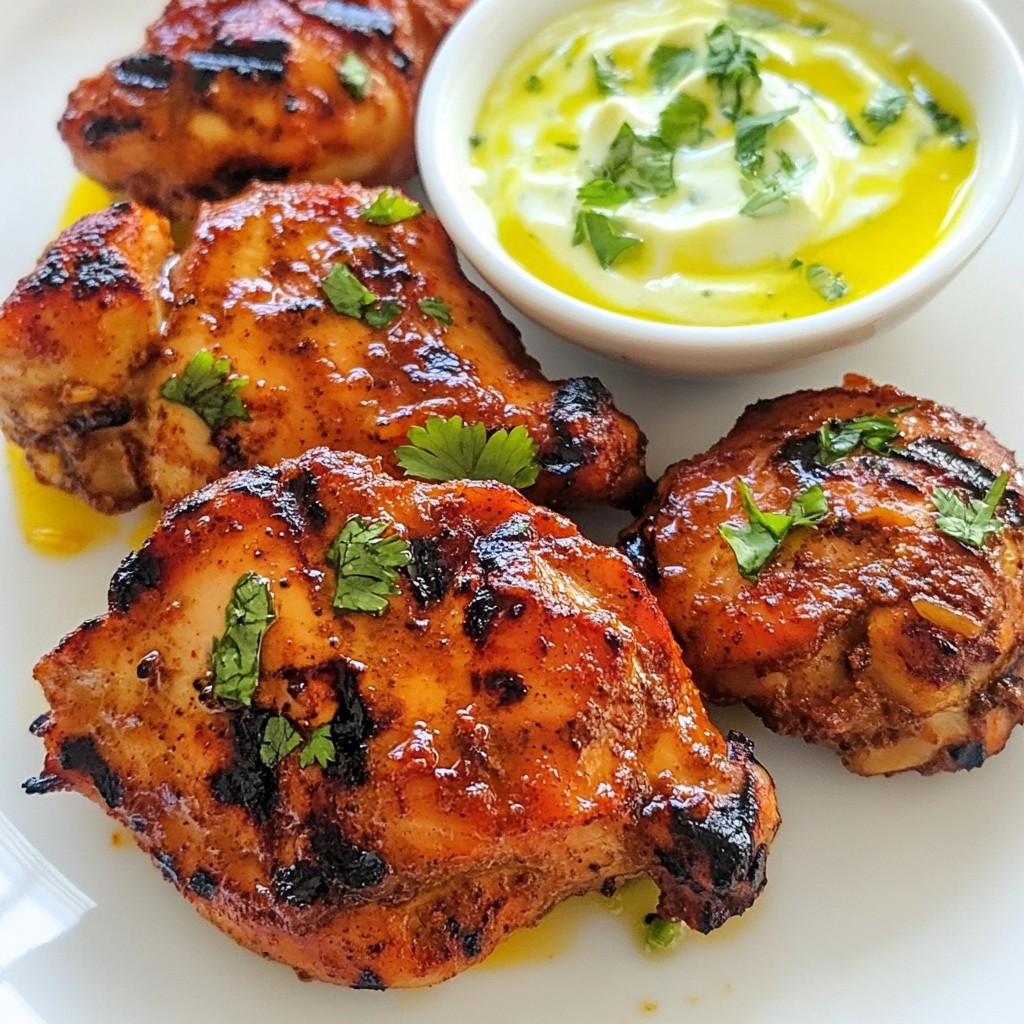 Tandoori Grilled Chicken with Cucumber Yogurt Delight