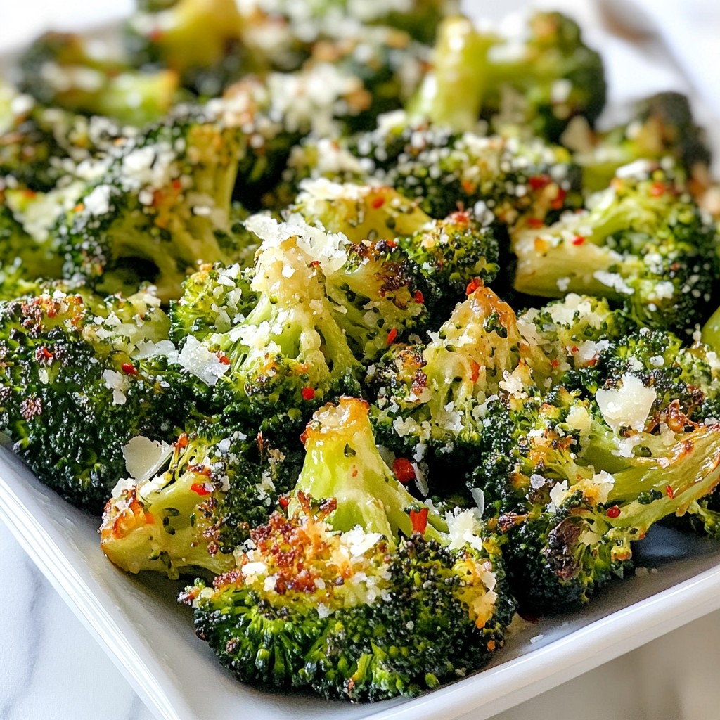 Garlic Parmesan Roasted Broccoli Flavorful Side Dish