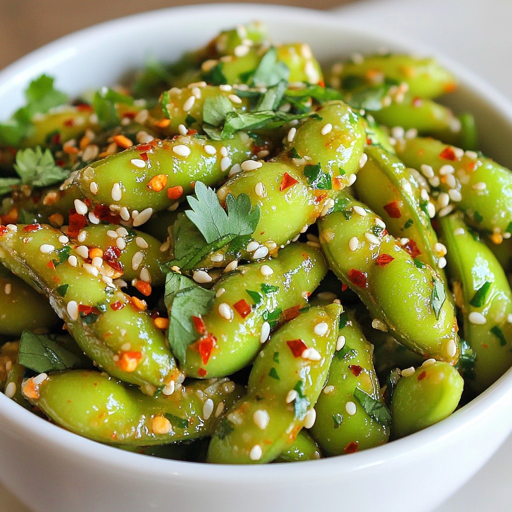 Spicy Garlic Edamame Flavorful and Healthy Snack