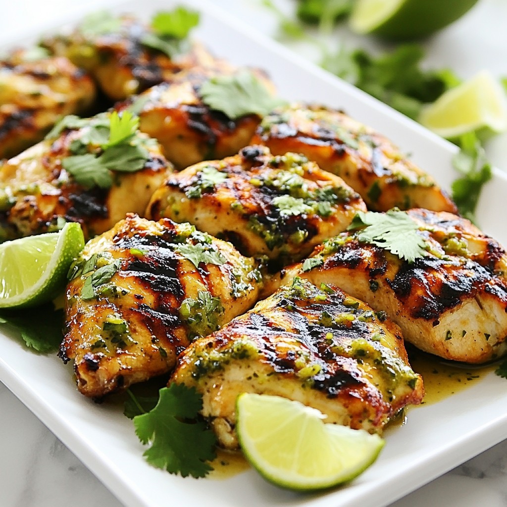 Grilled Chicken with Cilantro Lime Marinade Delight