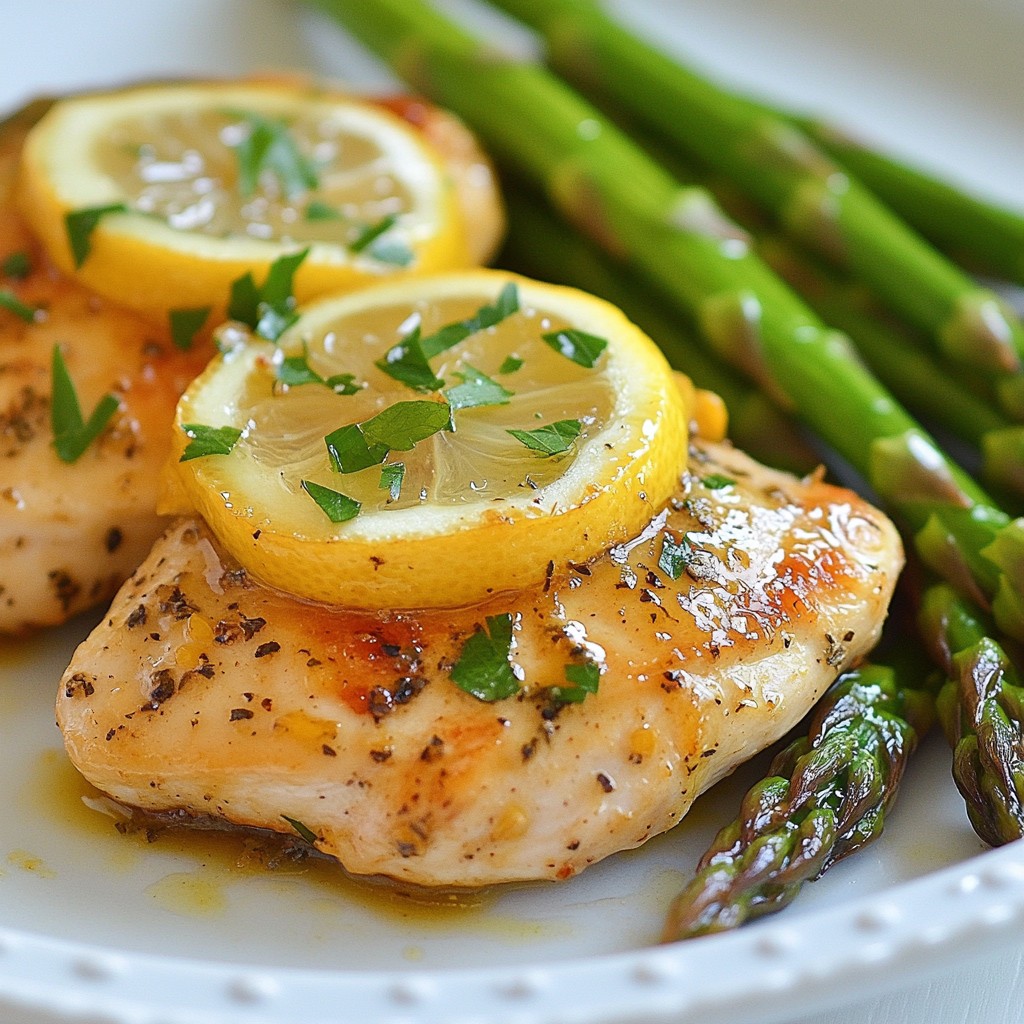 Herbed Lemon Baked Chicken with Asparagus Delight