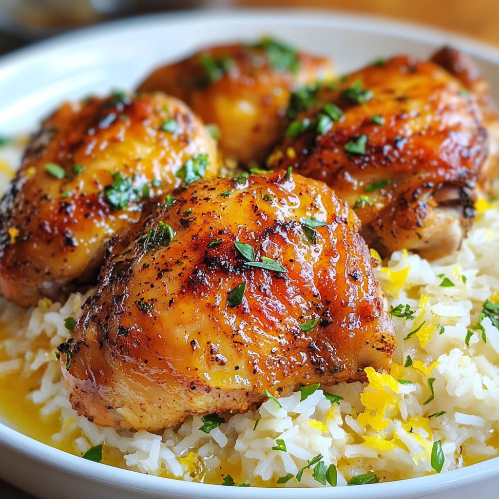 Savory Baked Chicken with Herb Infused Rice Dish