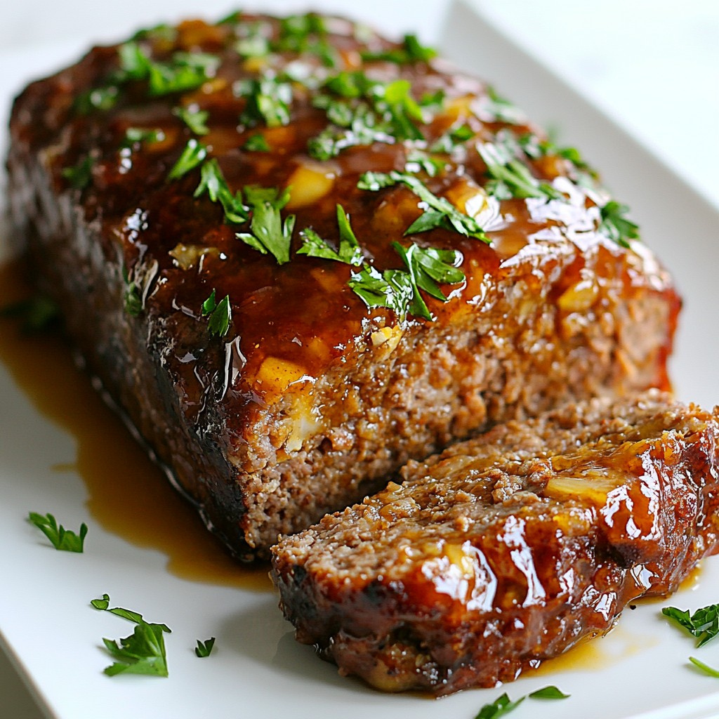 Honey Garlic Glazed Meatloaf Tasty Family Meal