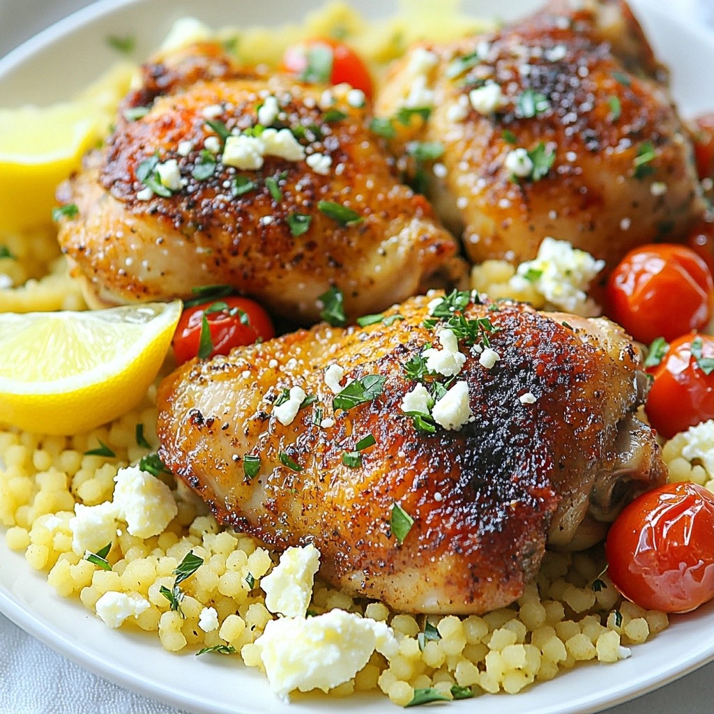 Spiced Greek Chicken Thighs with Couscous Delight