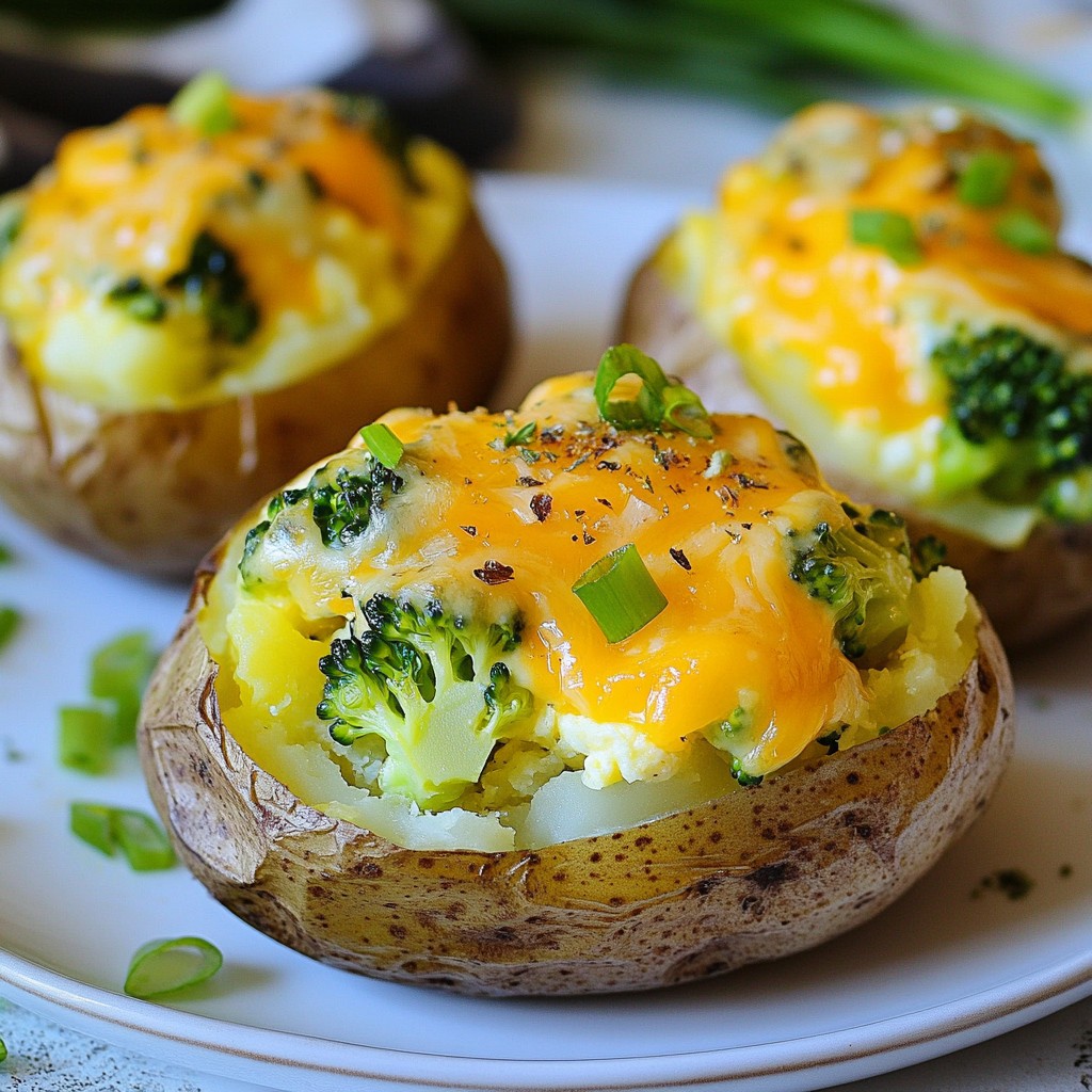 Cheesy Broccoli Stuffed Potatoes Easy and Flavorful Treat