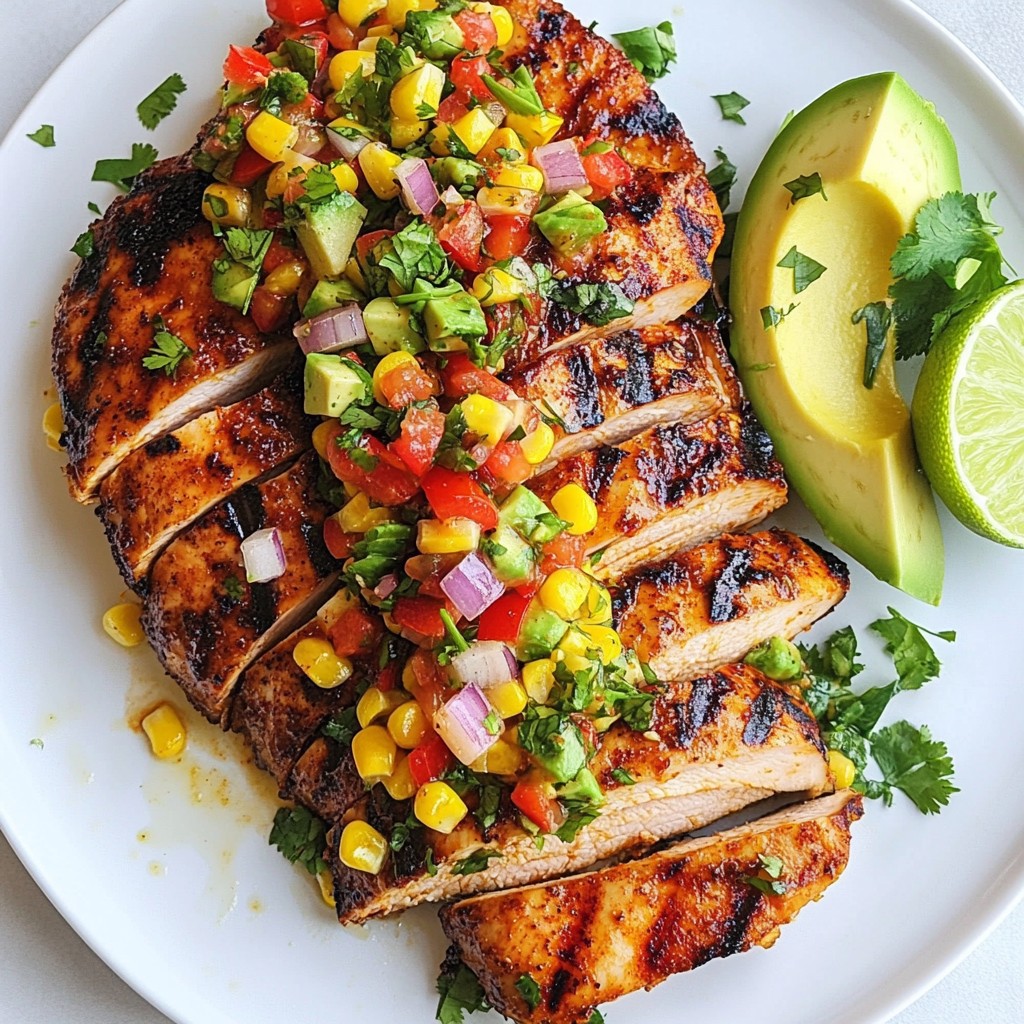 Cajun Grilled Chicken with Corn Salsa Flavor Burst