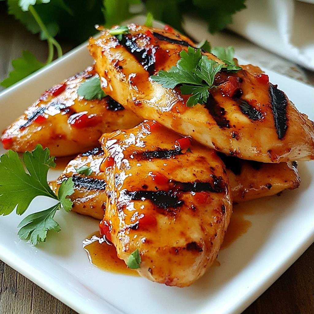 Smoky Grilled Chicken with Red Pepper Glaze Delight
