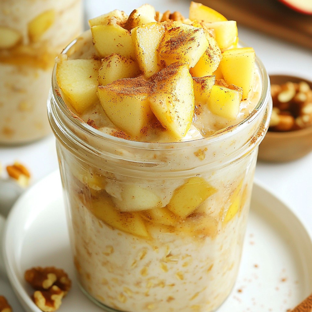 Apple Cinnamon Overnight Oats Tasty and Easy Recipe