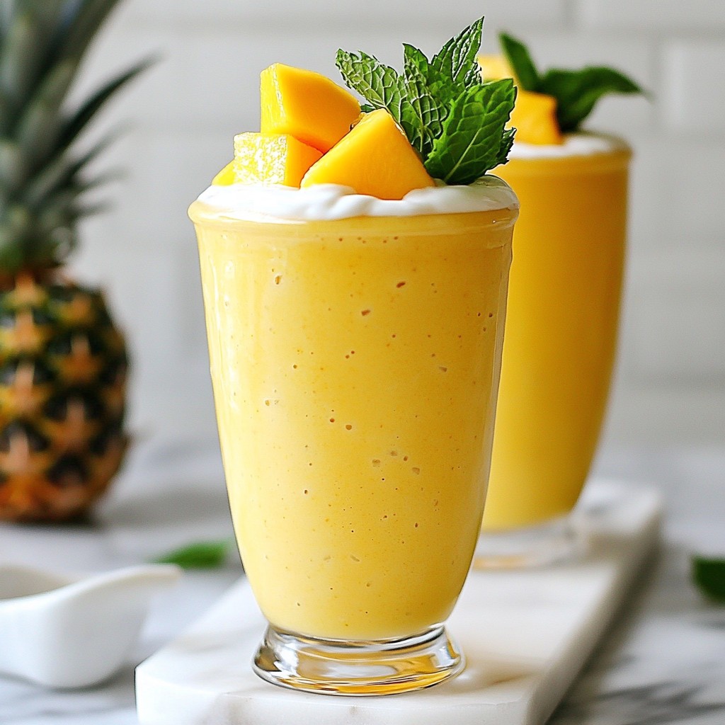 Tropical Mango Smoothie Refreshing and Healthy Drink