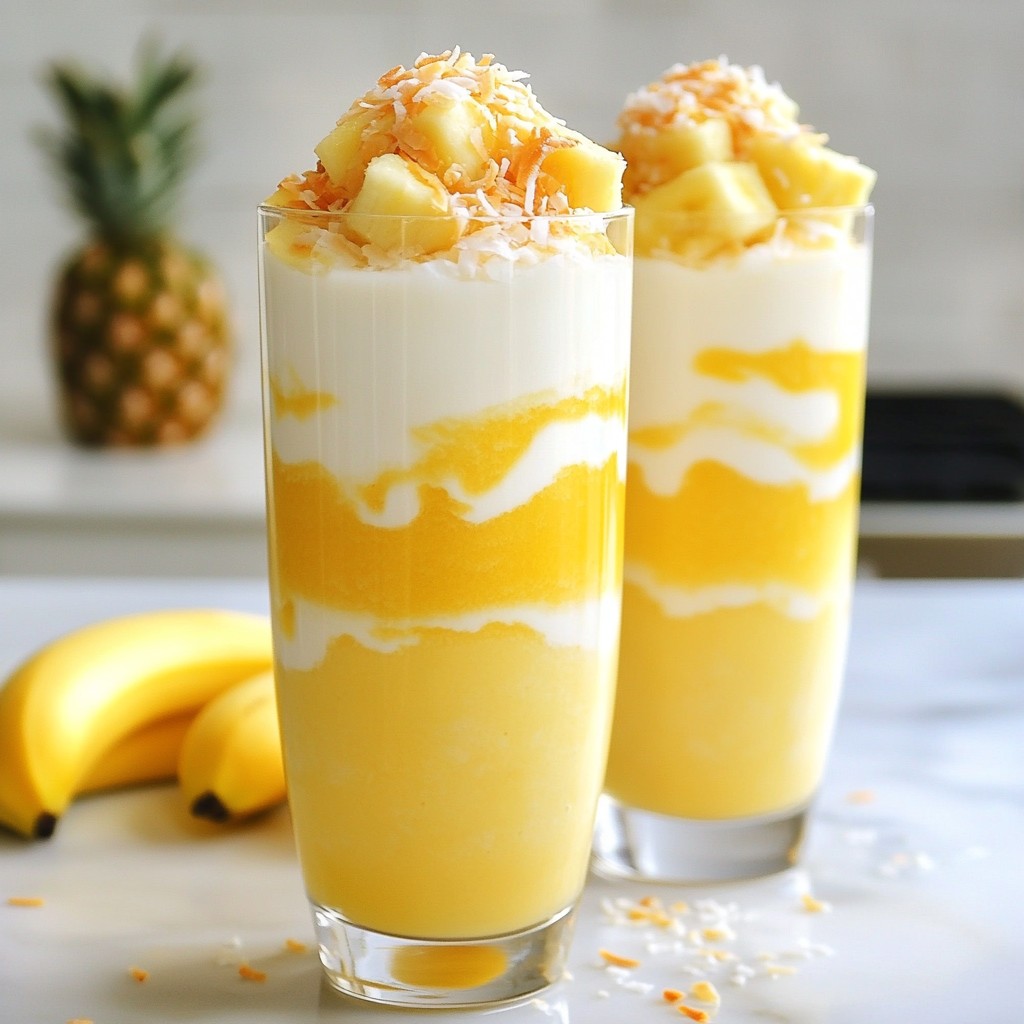 Pineapple Coconut Smoothie Refreshing and Simple Blend