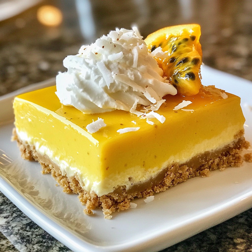 Tropical Passionfruit Cheesecake Lush and Creamy Delight