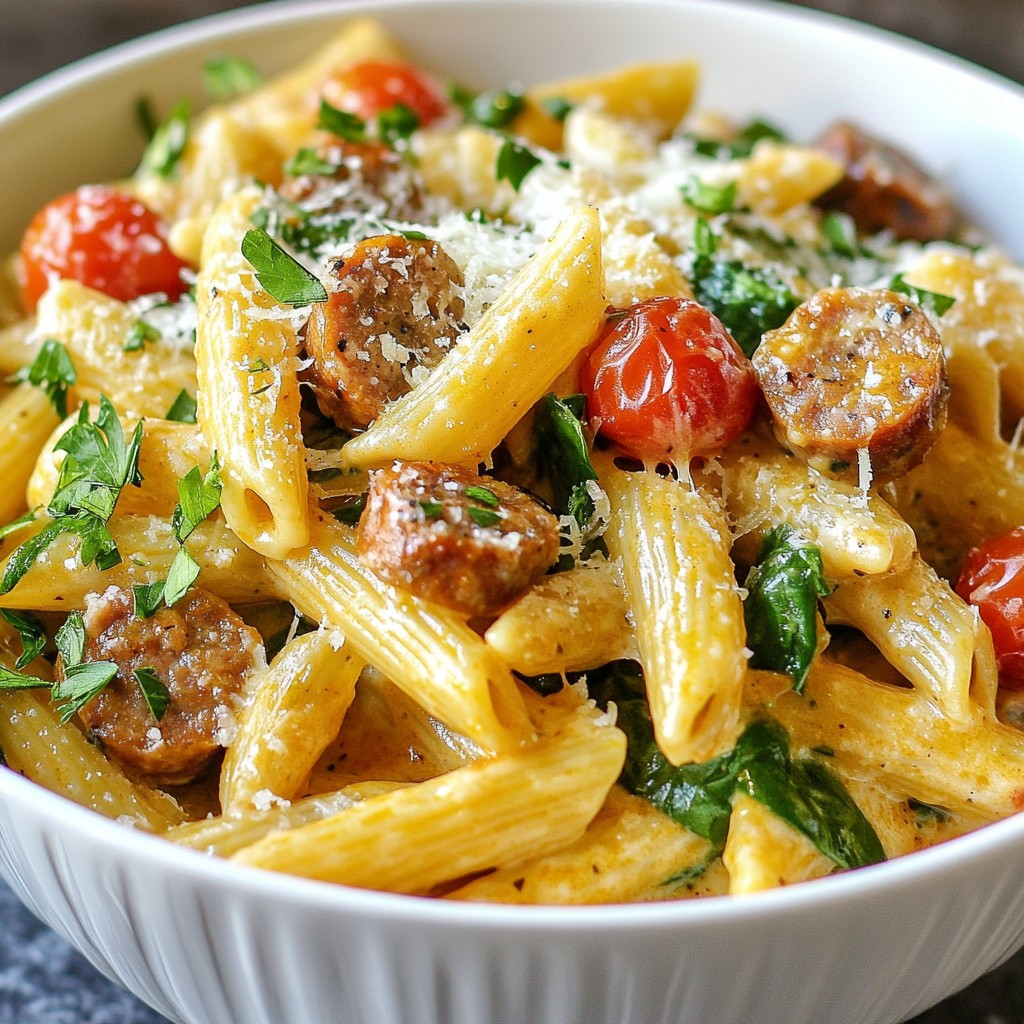 Creamy Cajun Sausage Pasta Rich and Flavorful Recipe